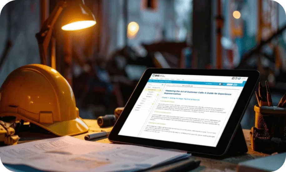 BIS Safety Software Playbooks on tablet helping companies manage SOPs and workplace compliance.