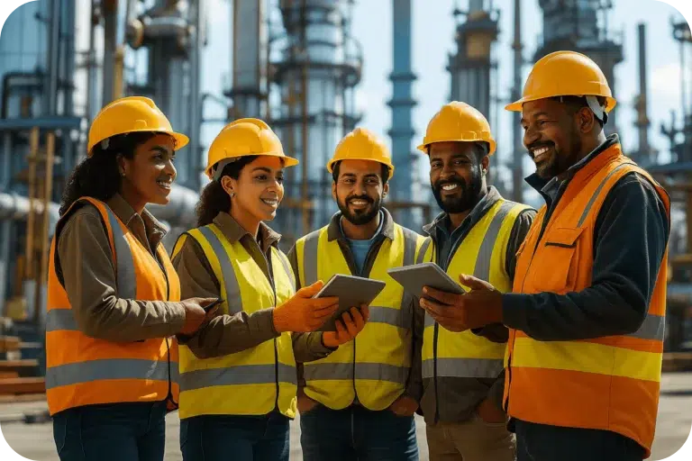 BIS Safety Software Playbooks on tablet helping companies manage SOPs and workplace compliance.